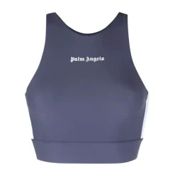 Palm Angels Grijze Sportieve Top met Logodetail