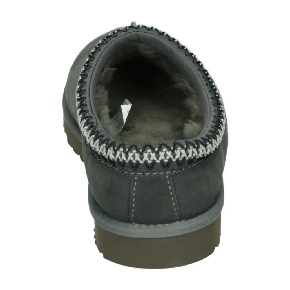 Heren UGG Grijze Suède Pantoffels met Rubberen Zool