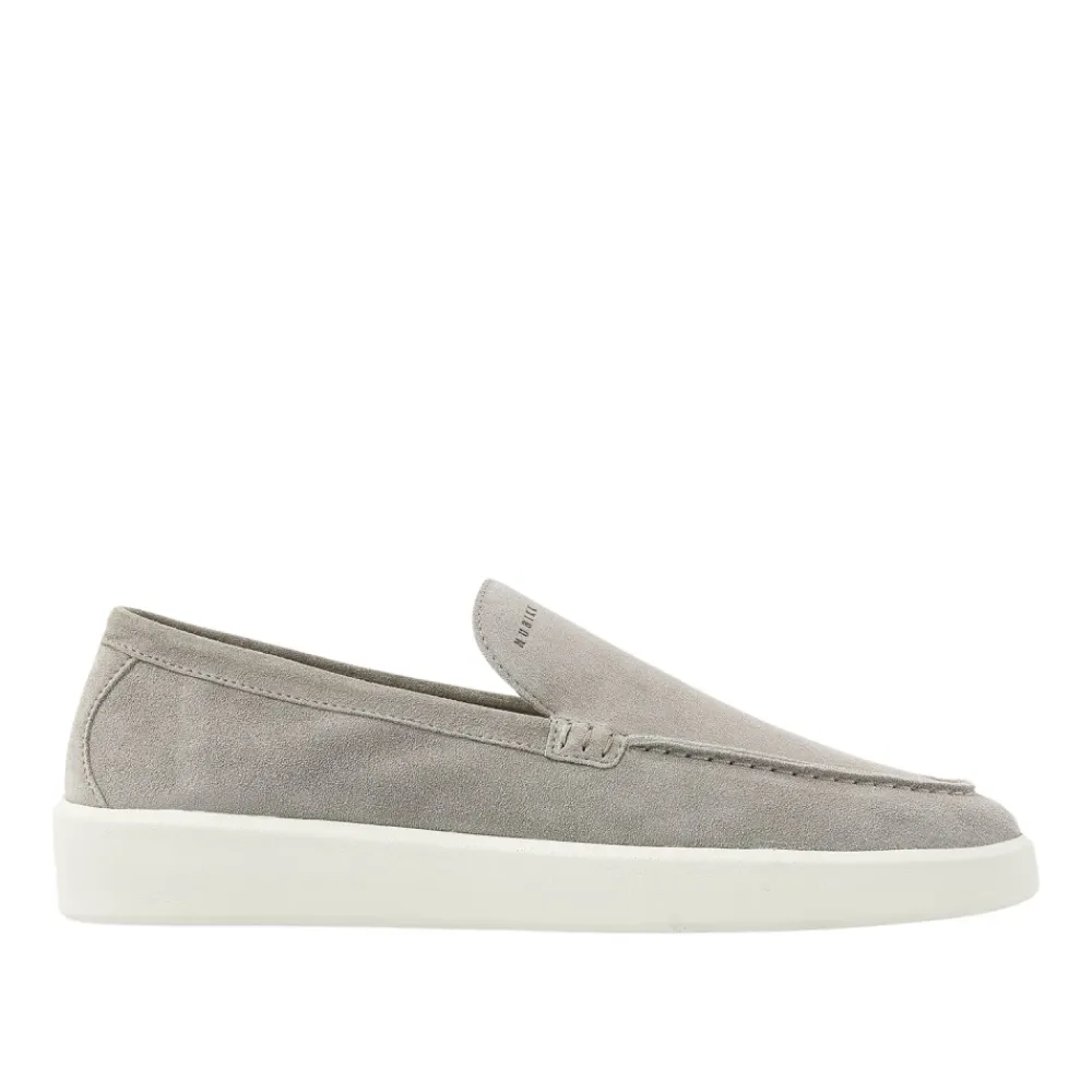 Heren Nubikk Instappers & Slip Ons^Grijze Suède Stijlvolle Sneakers