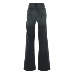 DAMES Mother Jeans^Grijze Wijde Pijp Jeans