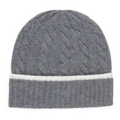 Moncler Mutsen En Petten^Grijze Wollen Muts met Logopatch