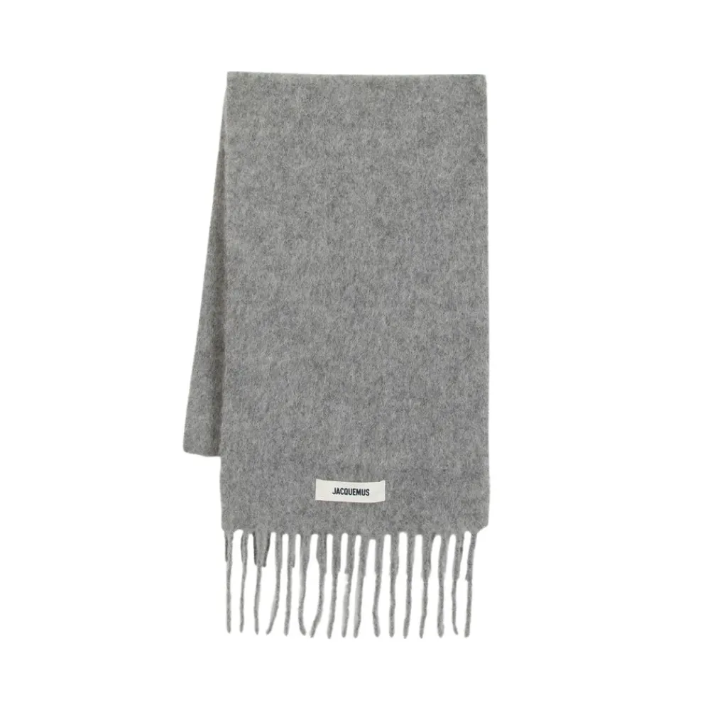 DAMES Jacquemus Grijze Wollen Sjaal - Carro Stijl