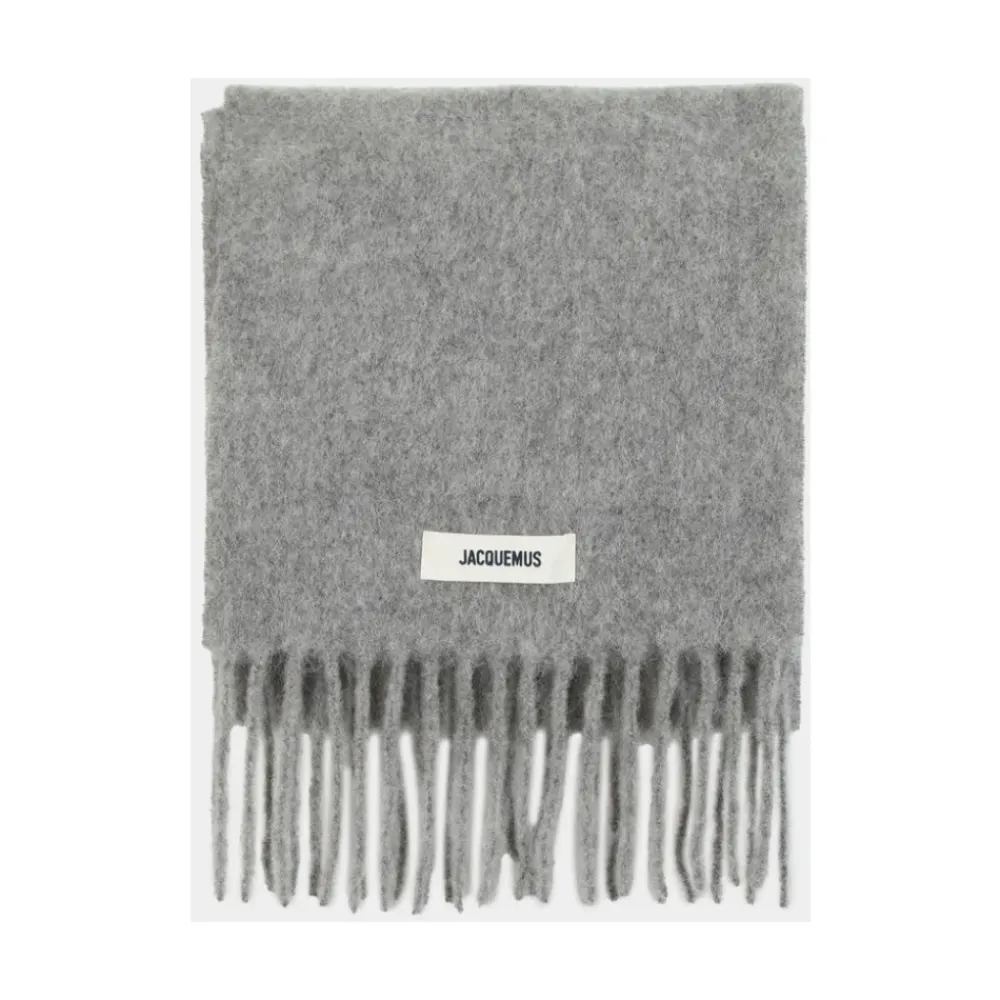 DAMES Jacquemus Grijze Wollen Sjaal - Carro Stijl