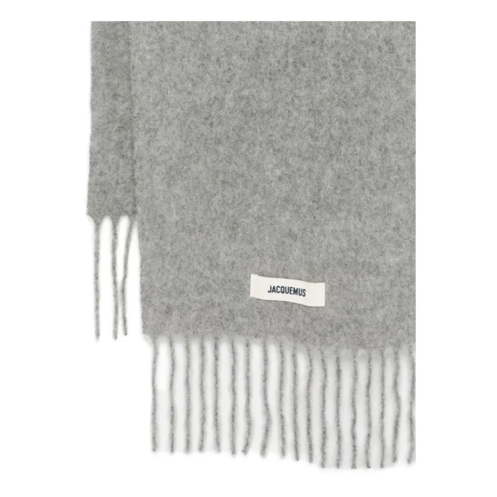 DAMES Jacquemus Grijze Wollen Sjaal AW25
