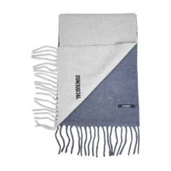 DAMES Jacquemus Grijze Wolmix Geborduurde Sjaal