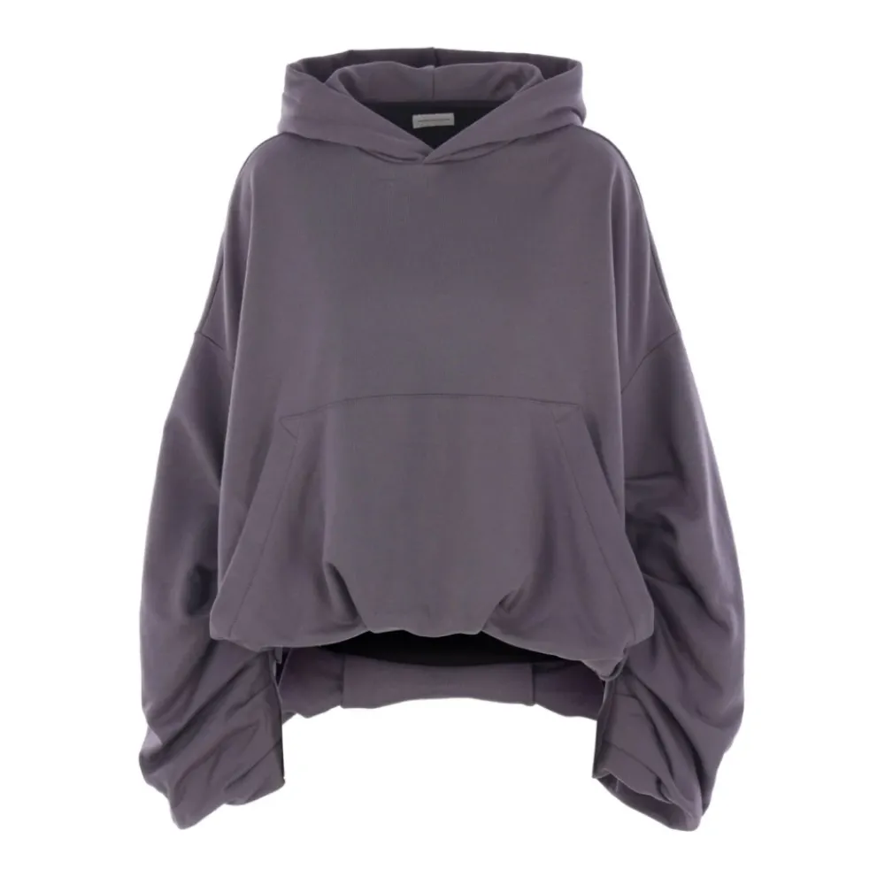 DAMES Dries Van Noten Hoodies & Sweatvesten^Grijze Zijde Nylon Sweater