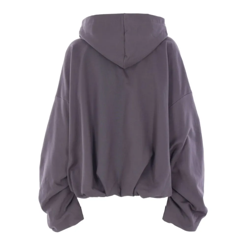 DAMES Dries Van Noten Hoodies & Sweatvesten^Grijze Zijde Nylon Sweater