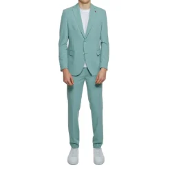 Heren Mulish Kostuums^Effen Pak Lente/Zomer Rits/Knoop