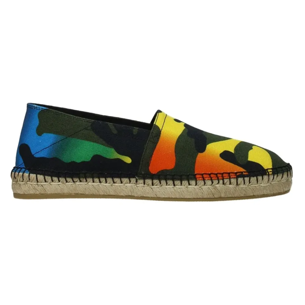 Heren Valentino Garavani Espadrilles^Groene Canvas Instap Schoenen AW23