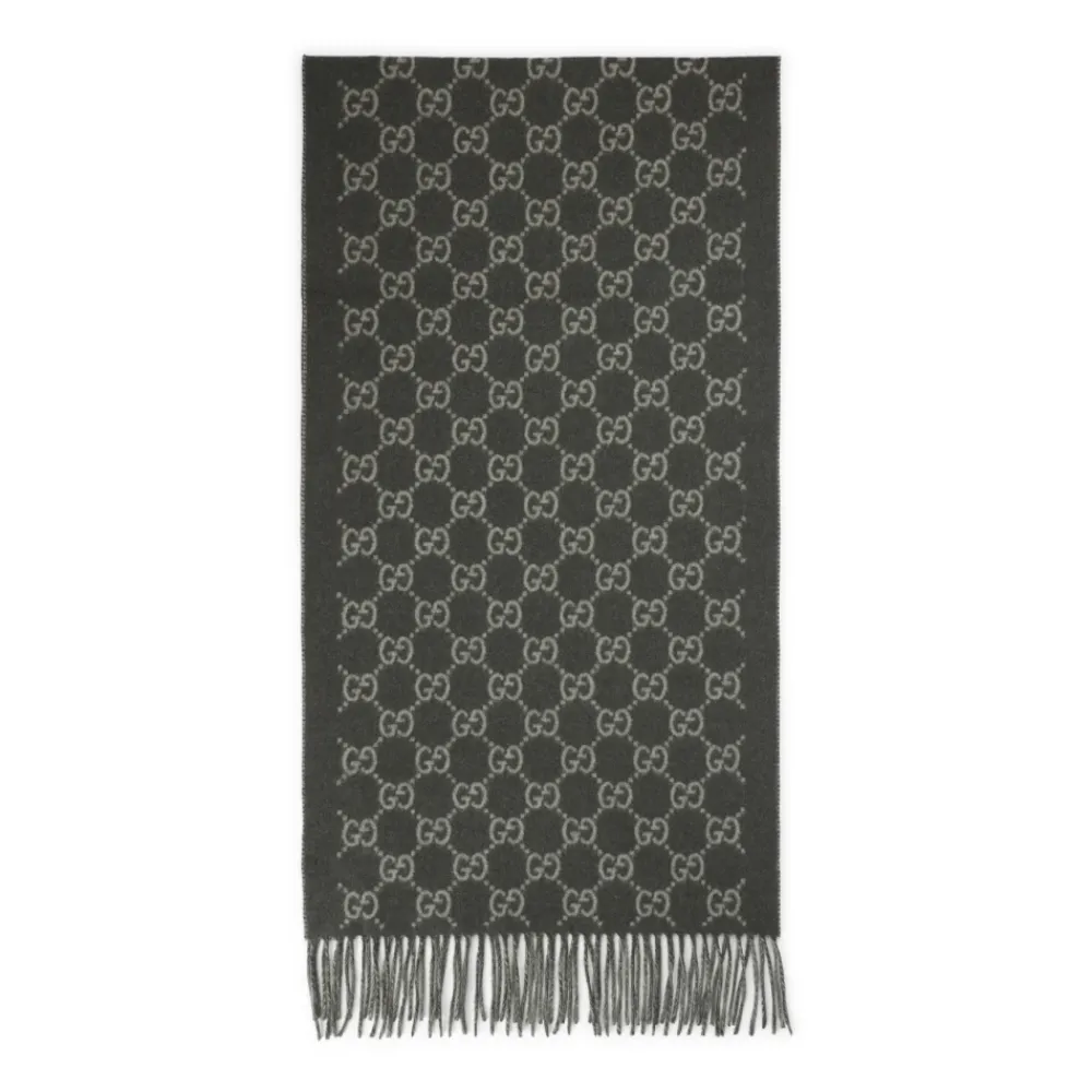 Heren Gucci Sjaals^e Cashmere Sjaal met GG Logo