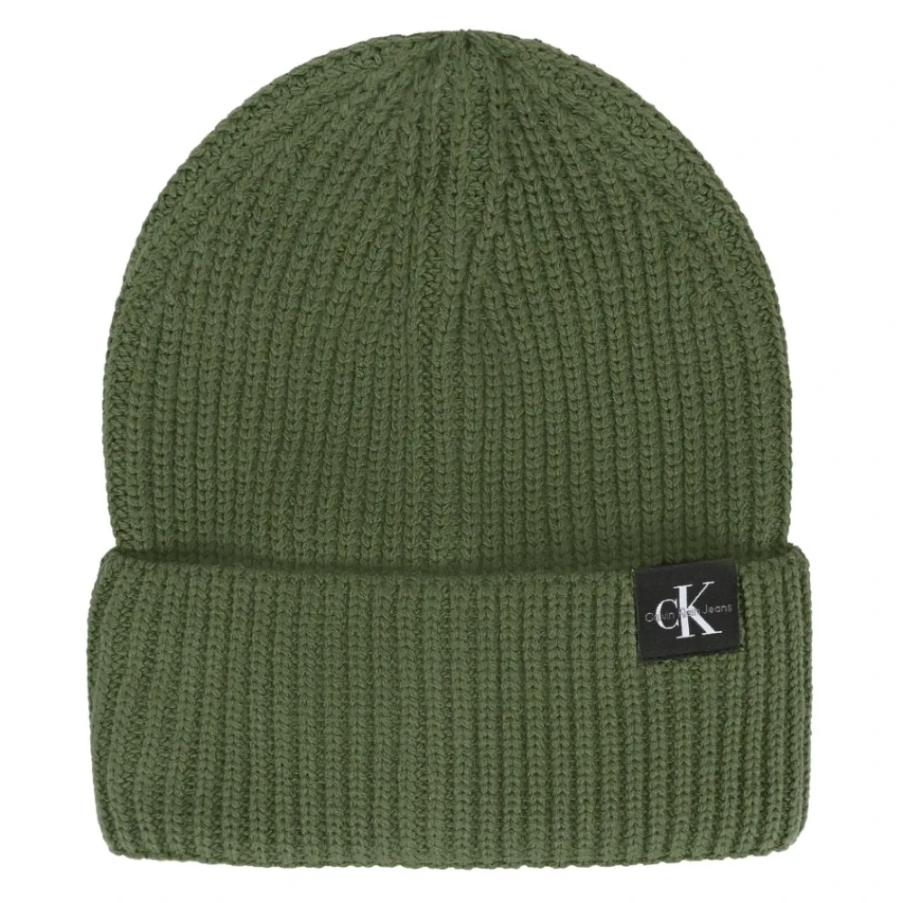 Calvin Klein e Geribbelde Beanie met Logopatch
