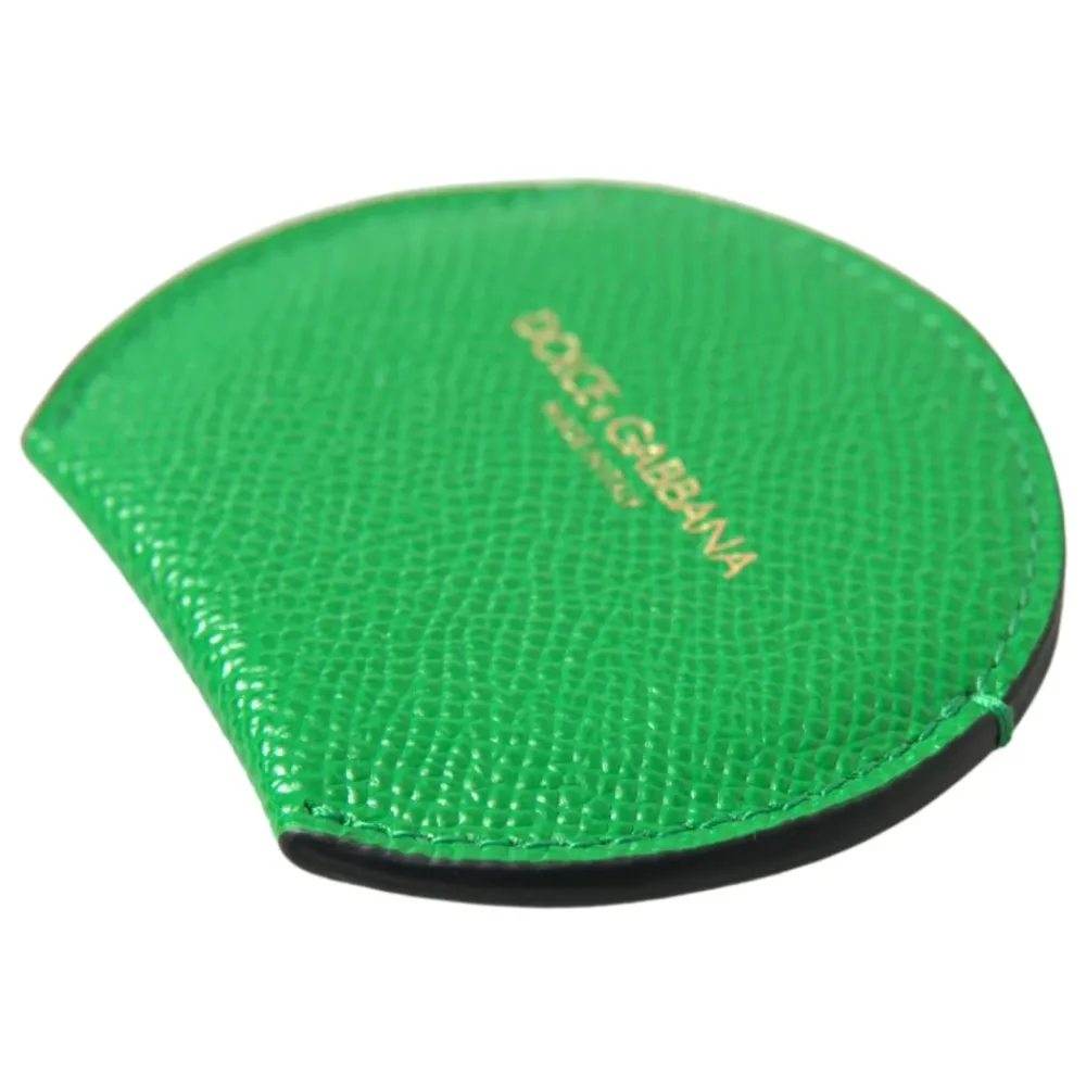 DAMES Dolce & Gabbana e Leren Ronde Logo Handspiegelhouder