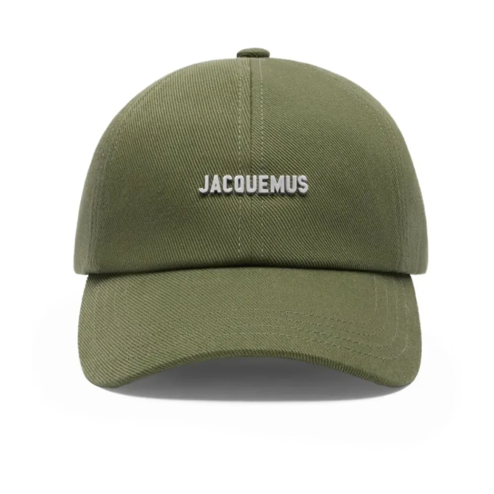 Heren Jacquemus Petten^e Logo-Plaque Gebogen Rand Hoed