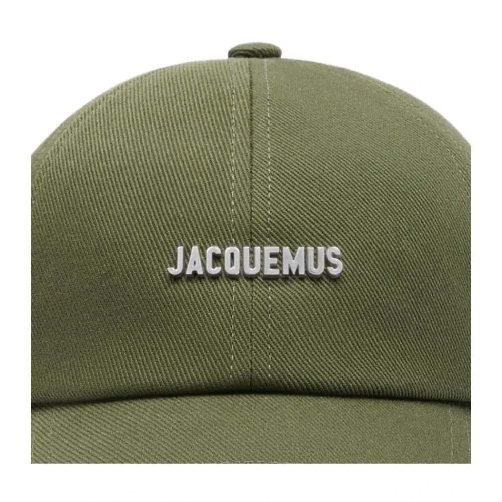 Heren Jacquemus Petten^e Logo-Plaque Gebogen Rand Hoed