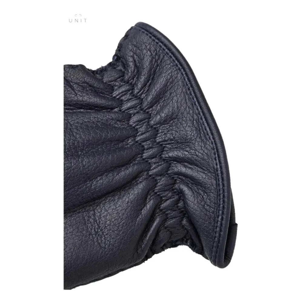 Heren Hestra Handschoenen^Handgemaakte elandleren handschoenen met kasjmier voering