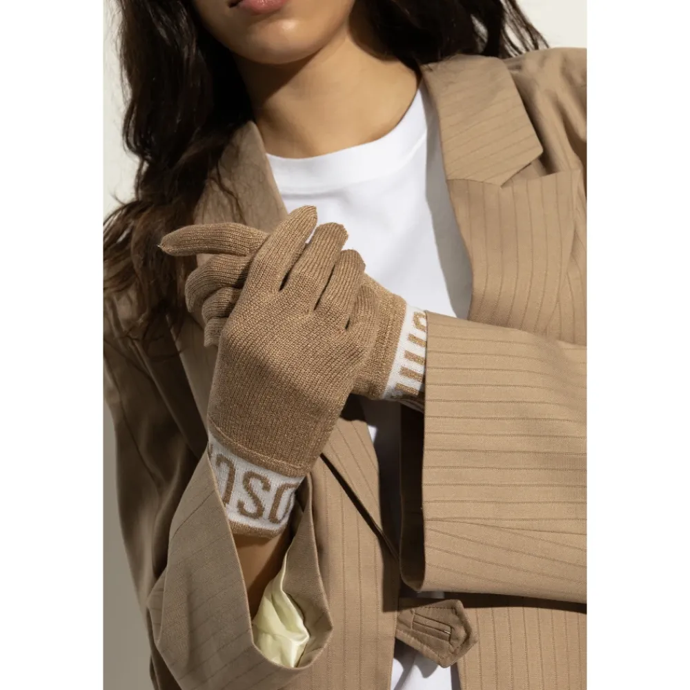 DAMES Moschino Handschoenen|Handschoenen^Handschoenen met lurex draad