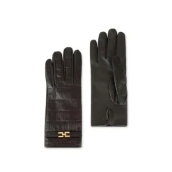 DAMES Elisabetta Franchi Handschoenen^Handschoenen van nappaleer met logo detail