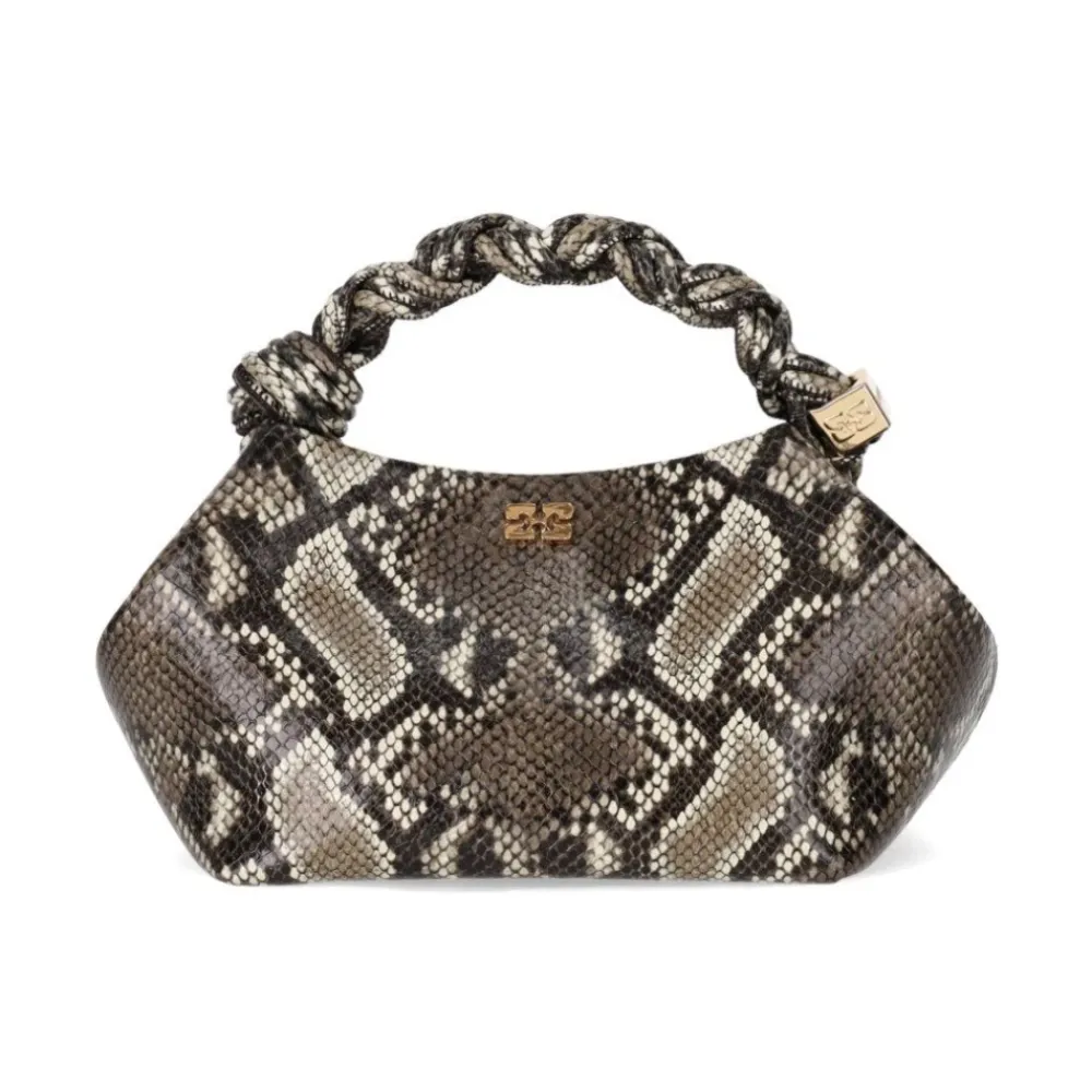 DAMES Ganni Handtas met Python Print