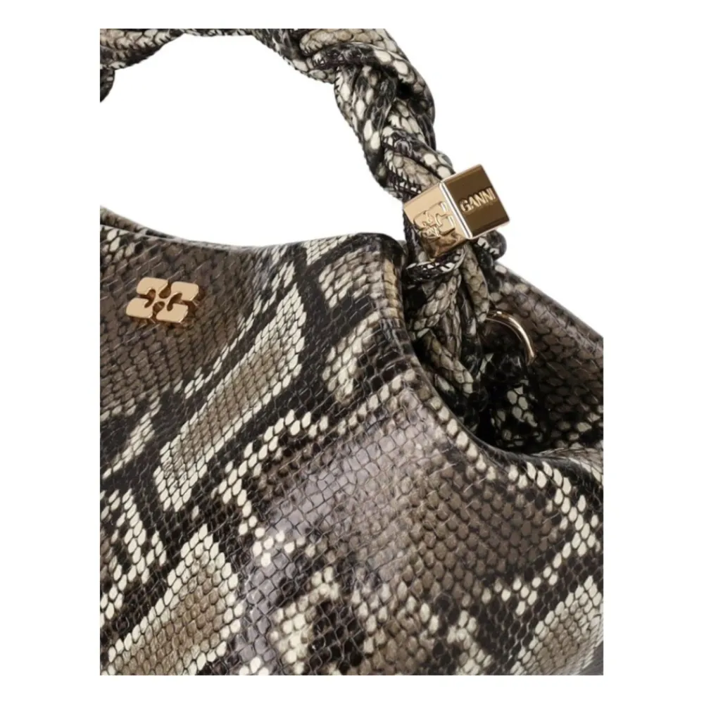 DAMES Ganni Handtas met Python Print