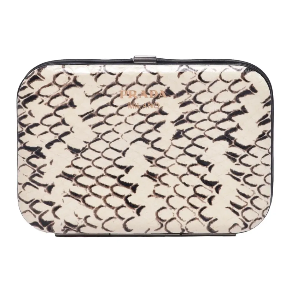 DAMES Prada Harde Kaarthouder 100% Leer