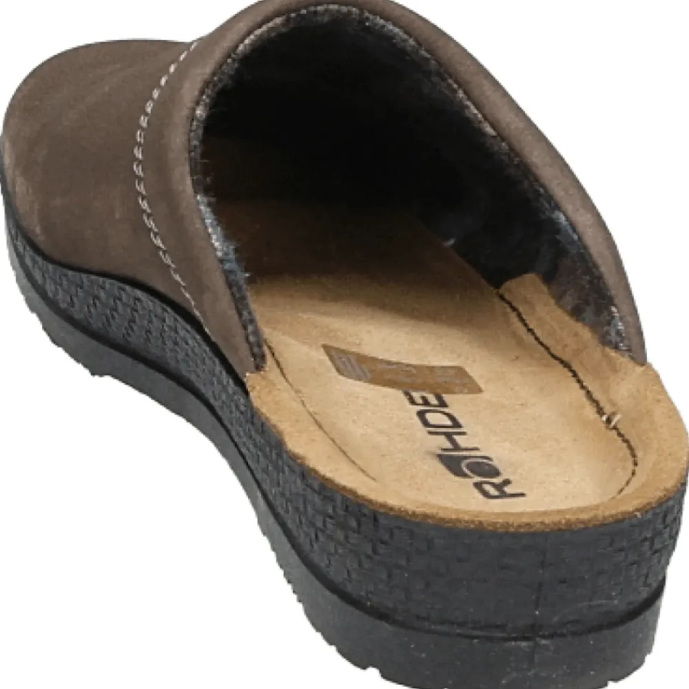 Heren Rohde Heren Pantoffels Nubuck Rubberen Zool