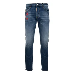 Heren Dsquared2 Herenknoop Jeans met Pac-Man Details