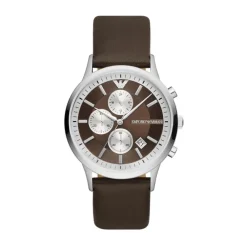 Heren Emporio Armani Herenmode Chronograaf Horloge Bruin