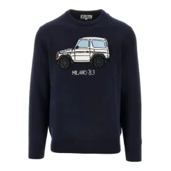 Heren MC2 Saint Barth Truien & Vesten^Heron Yuppies Class Car Jacquard Sweater