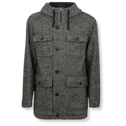 Heren Herno Jassen^Herringbone R-Wool Lange Parka