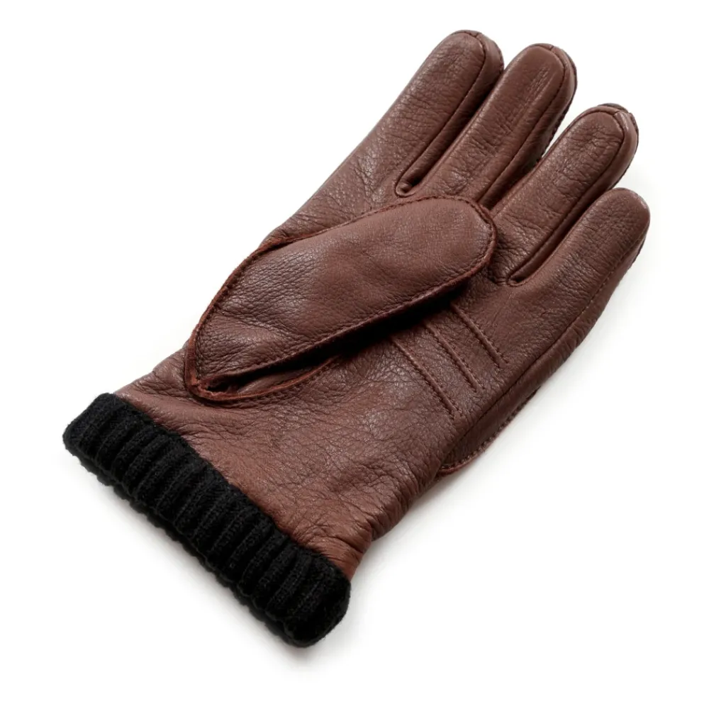 Heren Hestra Hertenleren handschoenen met fleecevoering