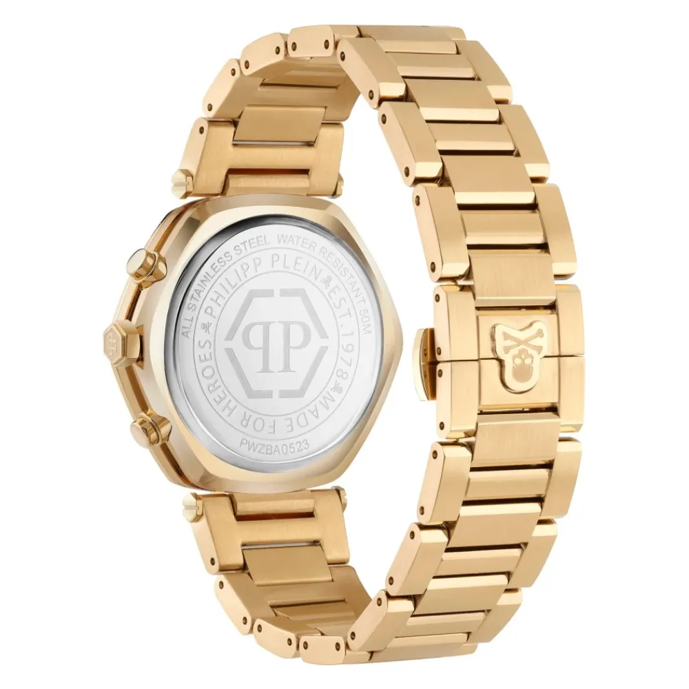 Heren Philipp Plein Horloges^Hexagon Chrono Gouden Horloge