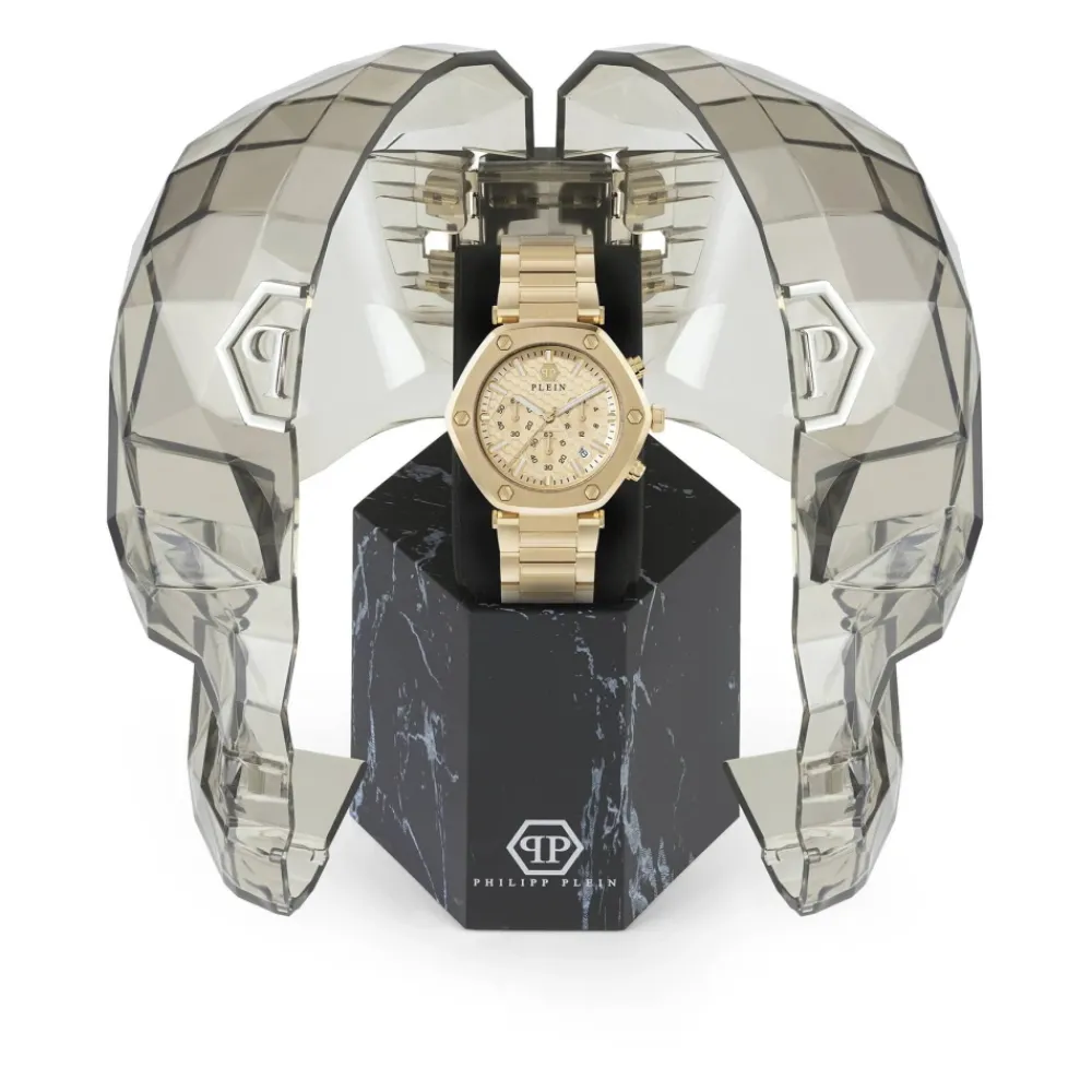 Heren Philipp Plein Horloges^Hexagon Chrono Gouden Horloge