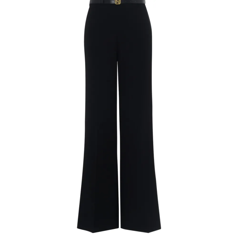DAMES Elisabetta Franchi Broeken^High-Waisted Wijde Broek