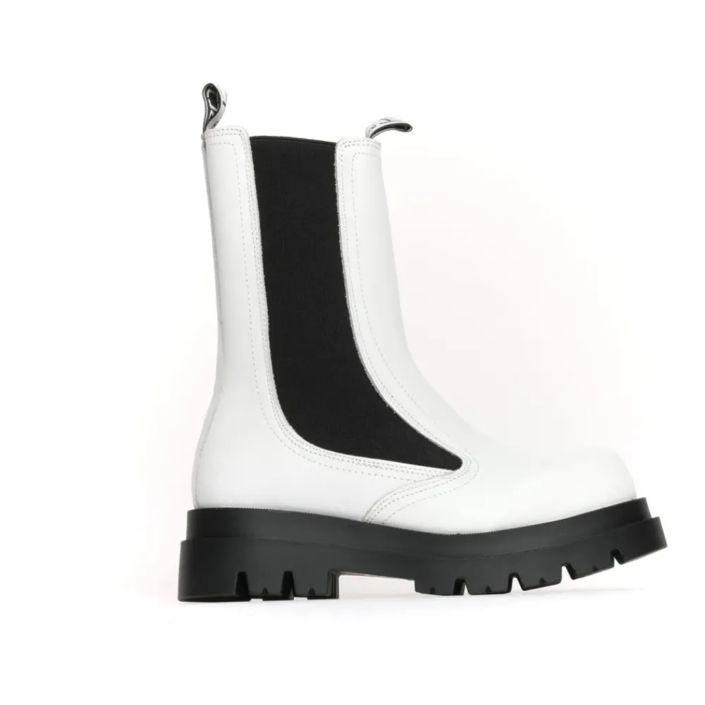 DAMES Cult Chelseaboots^Hoge Chelsea Wedge Laarzen