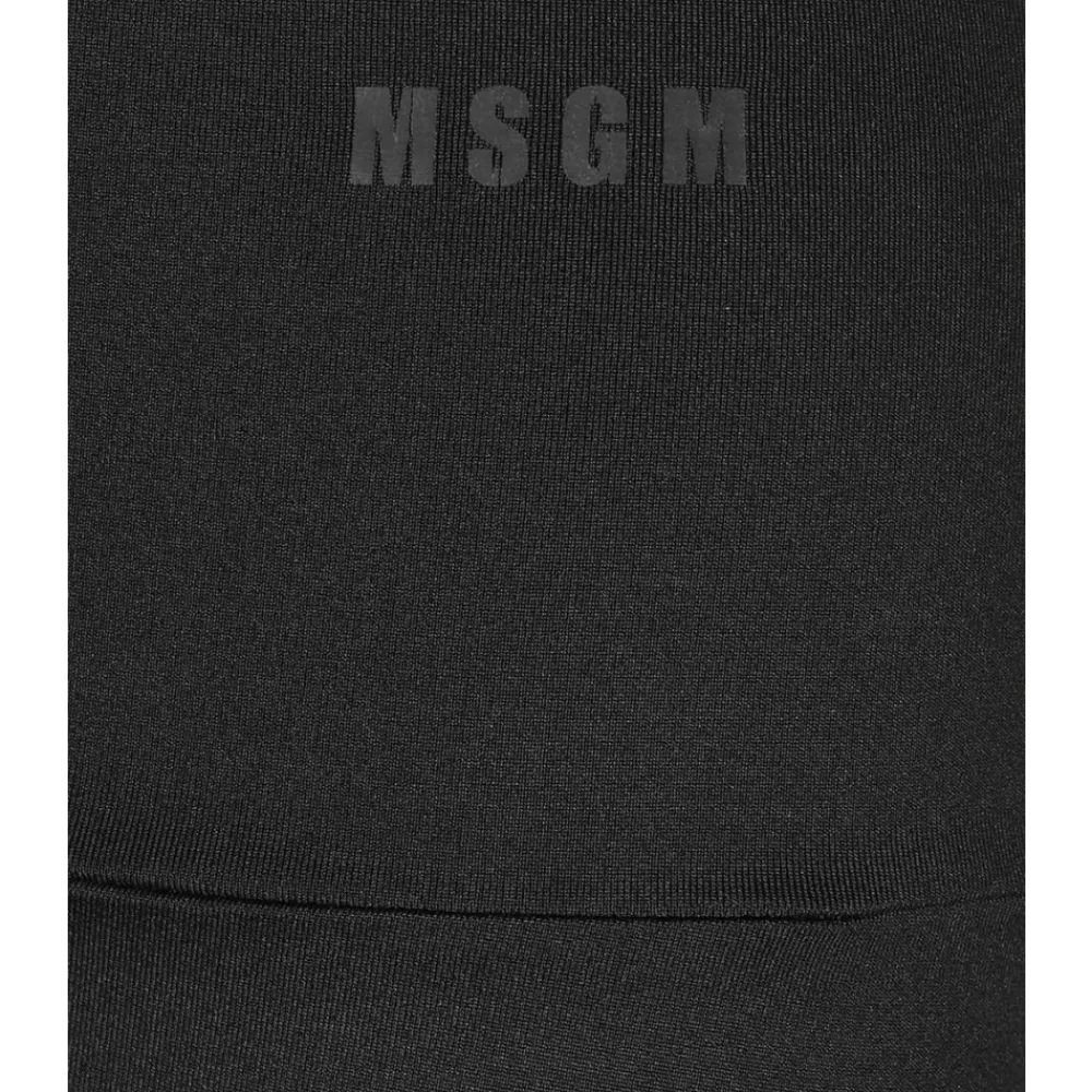 MSGM Trainingsbroeken^Hoge Taille Logo Print Shorts