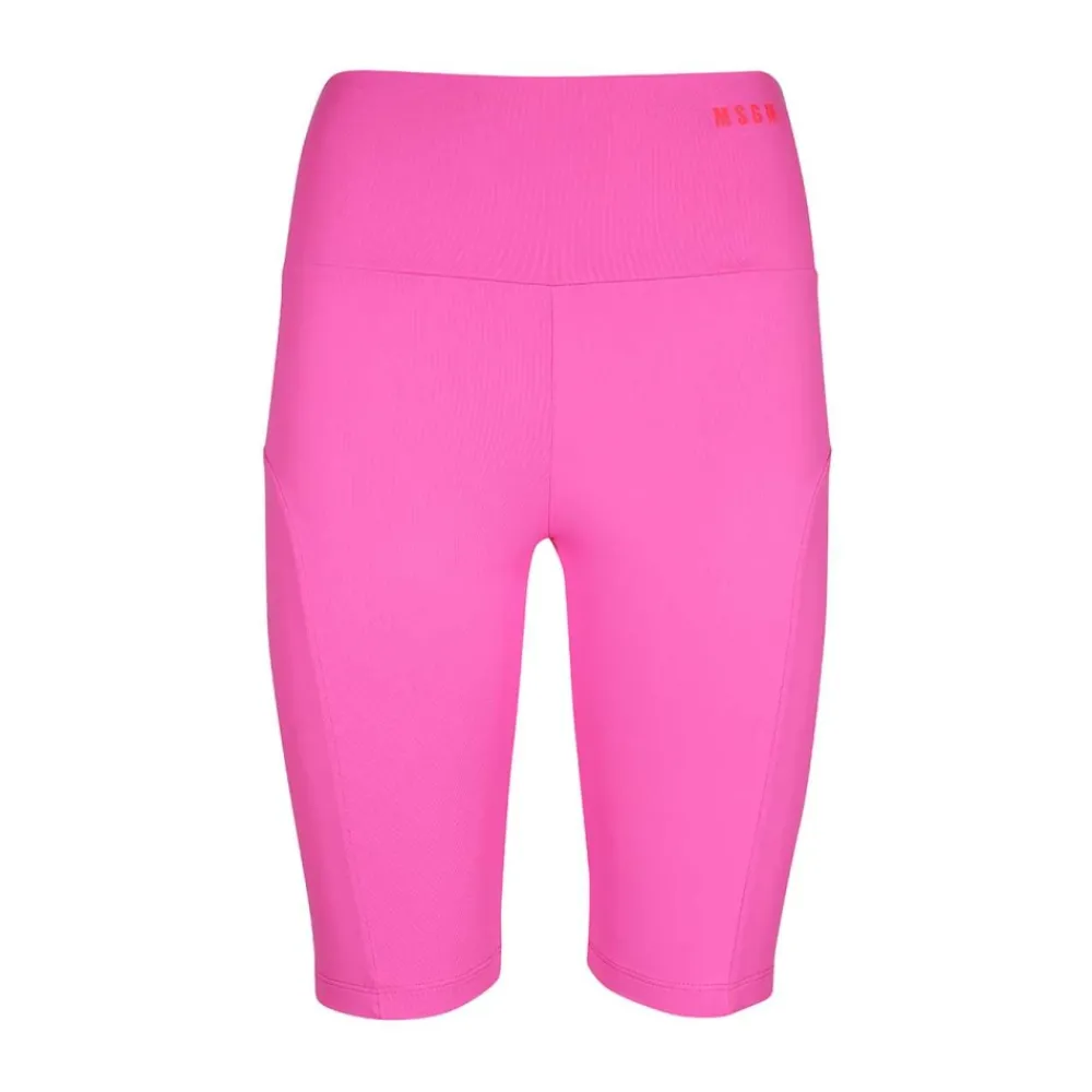 MSGM Trainingsbroeken^Hoge Taille Logo Print Shorts