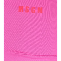 MSGM Trainingsbroeken^Hoge Taille Logo Print Shorts