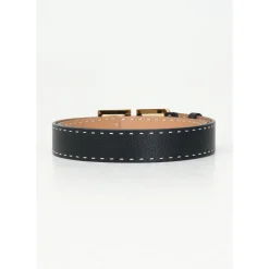 DAMES Elisabetta Franchi Riemen^Hoge Taille Riem met Gouden Logo Gesp