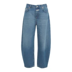DAMES Closed Hoge Taille Wijde Pijp Jeans