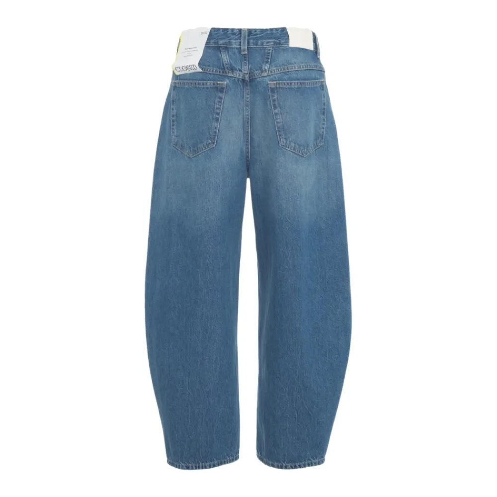 DAMES Closed Hoge Taille Wijde Pijp Jeans