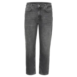 DAMES My Essential Wardrobe Hoge Tapered Donkergrijze Retro Wassing