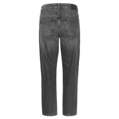 DAMES My Essential Wardrobe Hoge Tapered Donkergrijze Retro Wassing