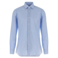 Heren Barba Overhemden^Honeycomb Katoenen Overhemd