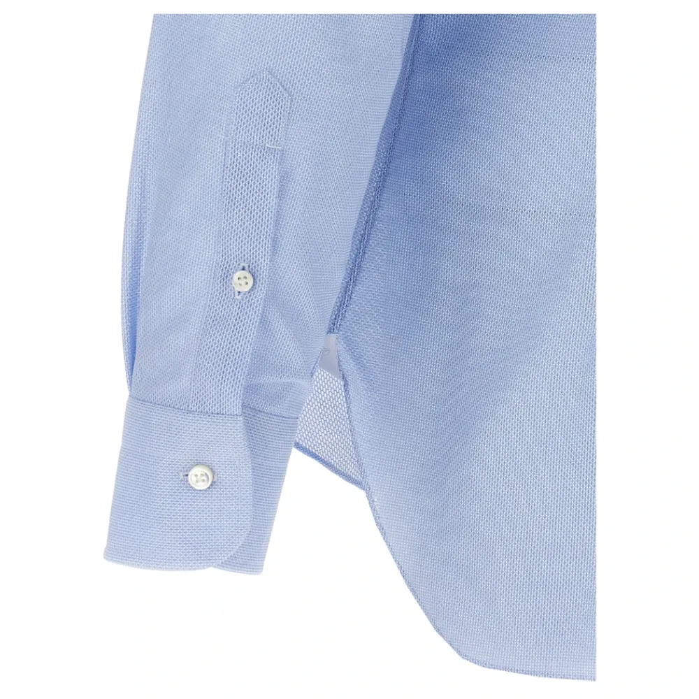 Heren Barba Overhemden^Honeycomb Katoenen Overhemd