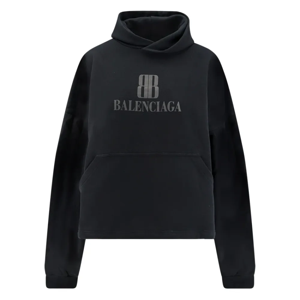 DAMES Balenciaga Hoodie met lange mouwen en logoprint