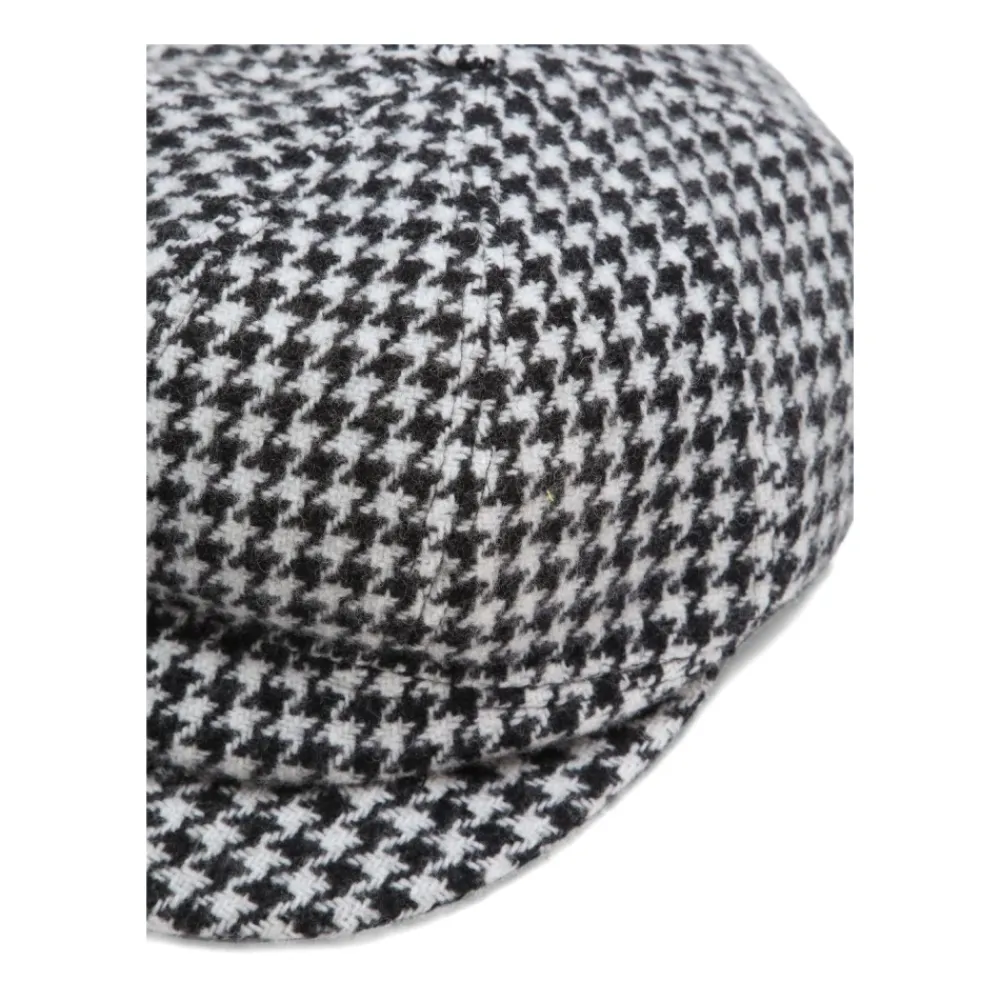 Heren Dolce & Gabbana Houndstooth Patroon Witte Hoeden
