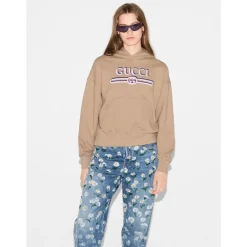 DAMES Gucci Interlocking G Web Print Sweater