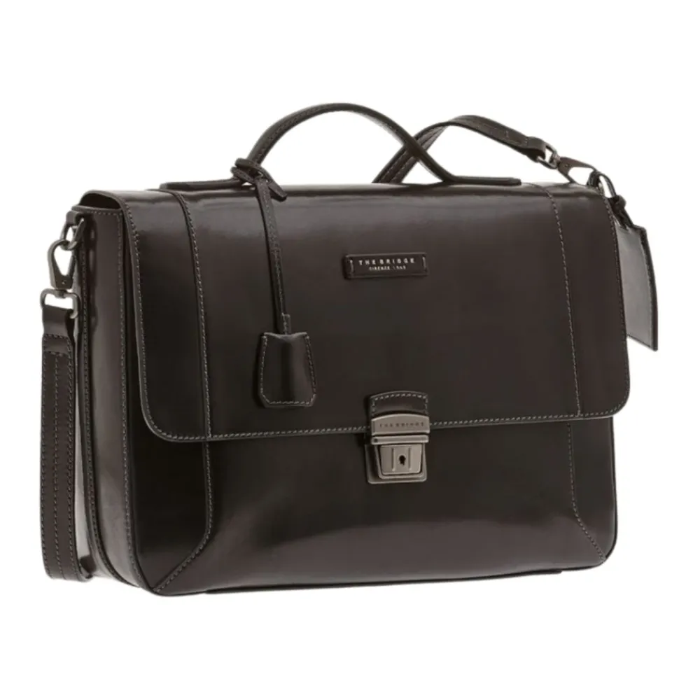 DAMES The Bridge Italiaanse leren aktetas unisex