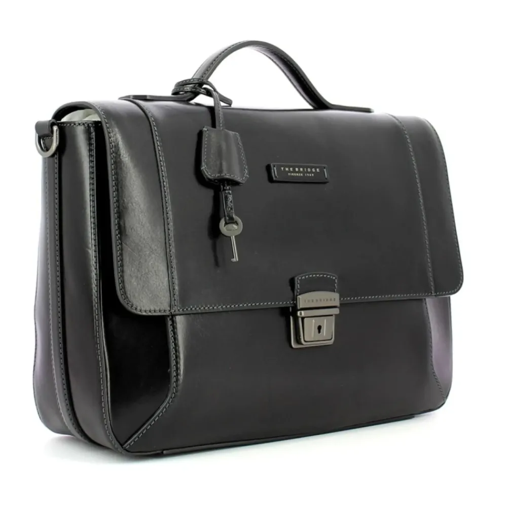 DAMES The Bridge Italiaanse leren aktetas unisex