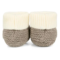 Little Bear Pantoffels^Ivoor Grijs Baby Sloffen met Enkelboeien